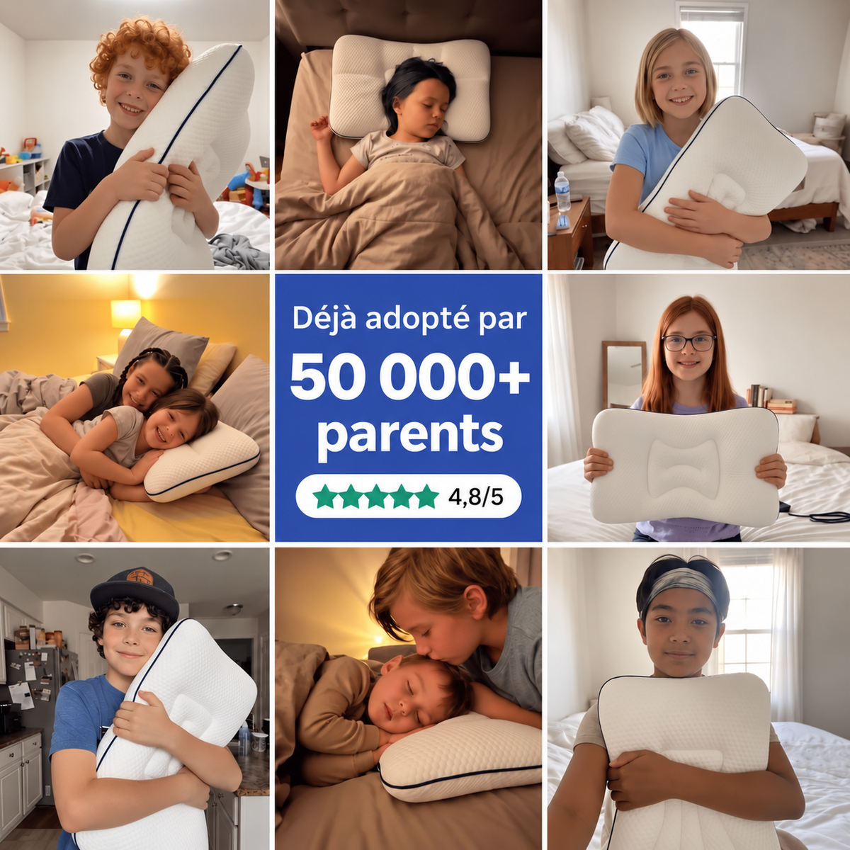 Yveria – Oreiller Orthopédique Enfant, Fini les Nuits Difficiles