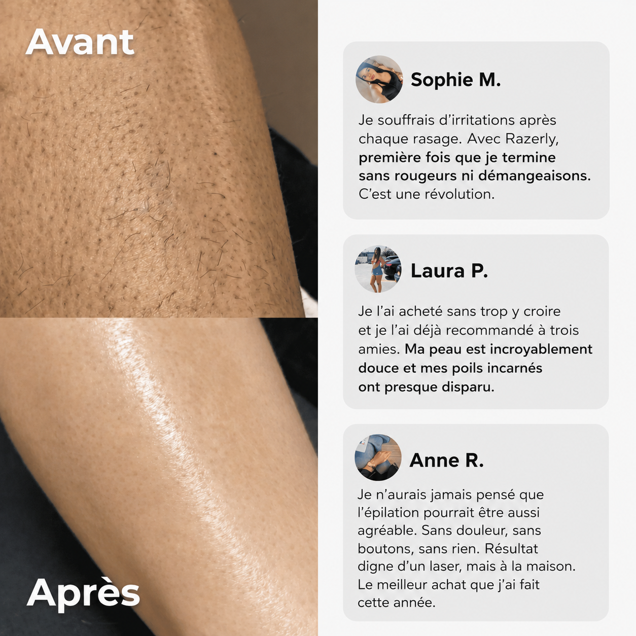 Yveria — Le Rasoir 2 en 1 Sans Coupures ni Irritations