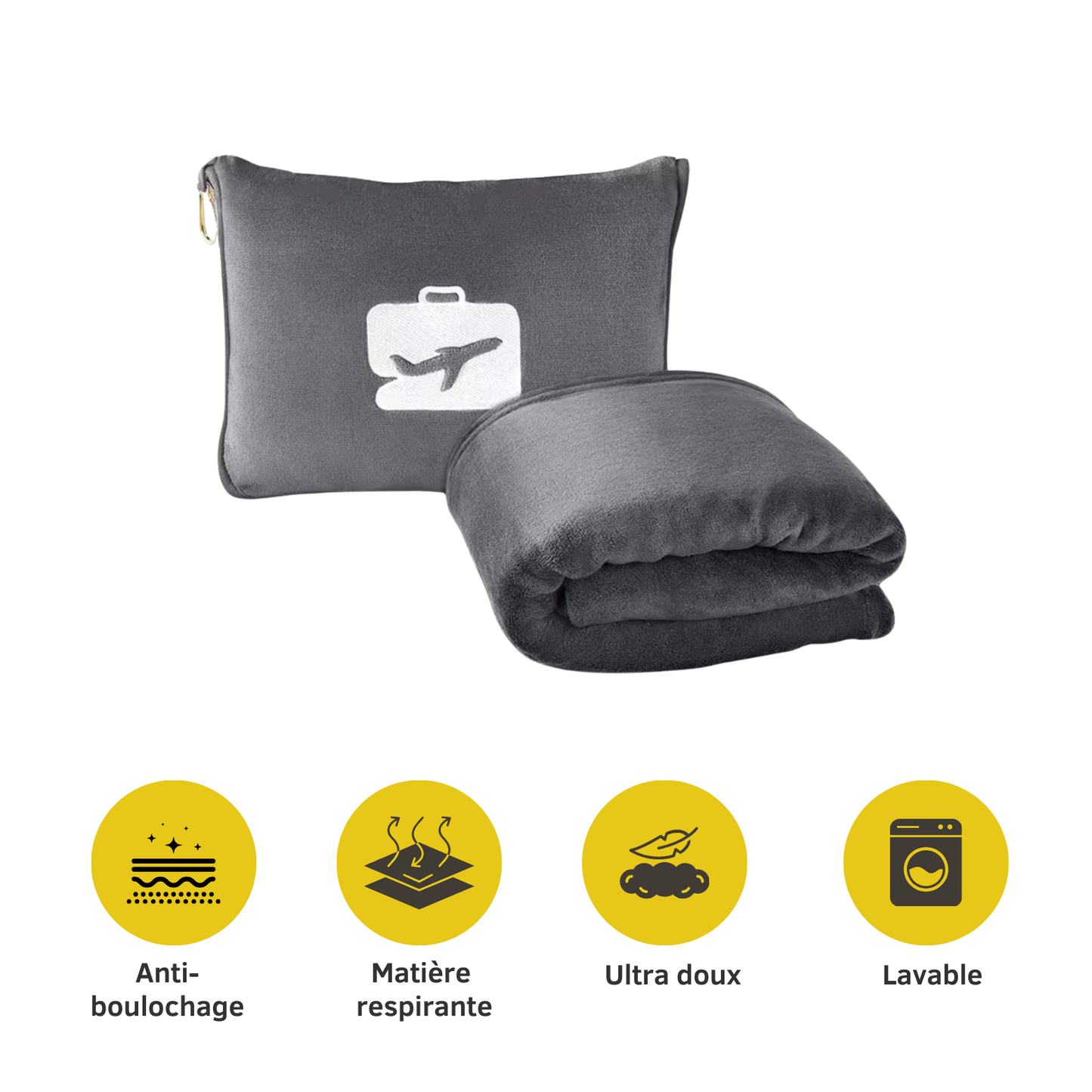 Couverture de voyage 2-en-1 compacte