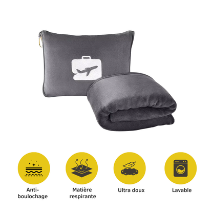 Couverture de voyage 2-en-1 compacte