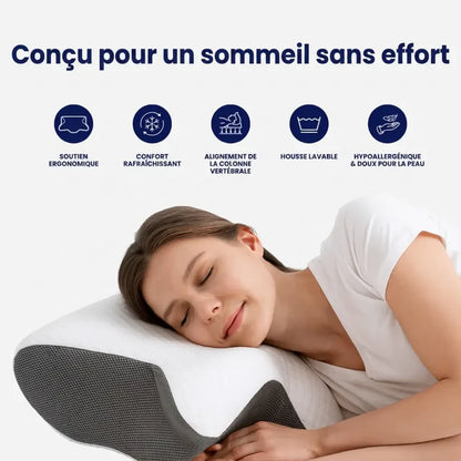 Yveria – Oreiller cervical anti-douleurs & sommeil réparateur