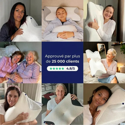 Yveria – Oreiller cervical anti-douleurs & sommeil réparateur