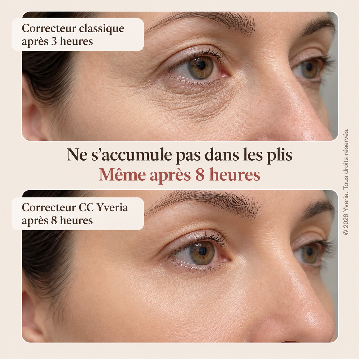 Yveria – Correcteur Anti-Cernes, l'Air Reposé Sans Effet Maquillage
