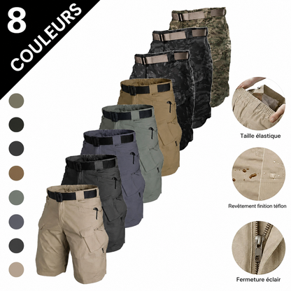 Yveria - Le Short Cargo Extensible, Imperméable et Plein de Poches