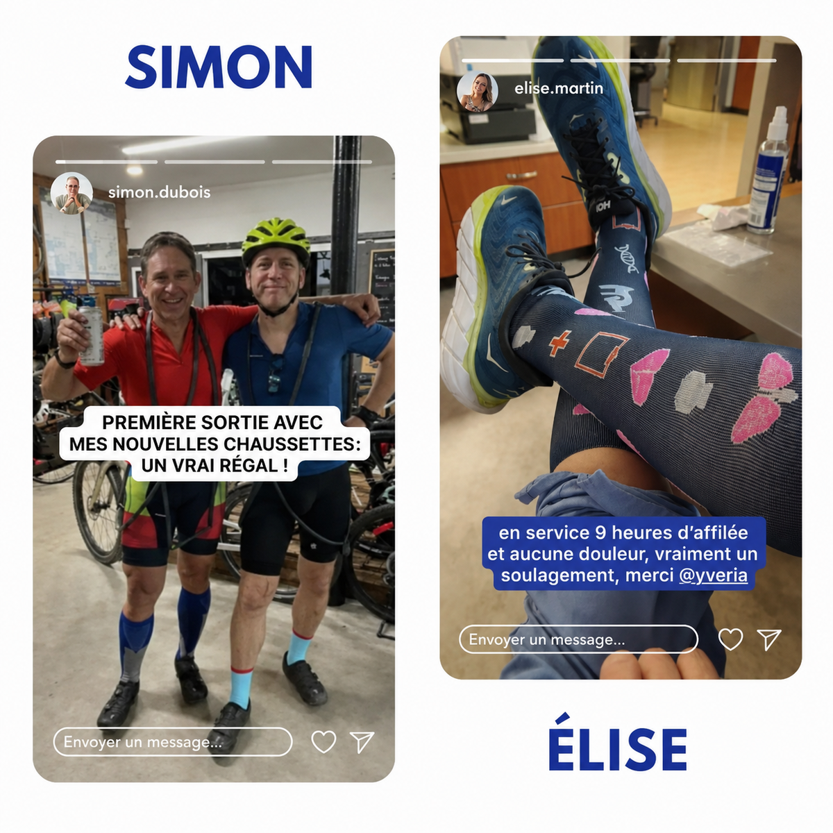 Yveria – Chaussettes de Compression, Jambes Légères