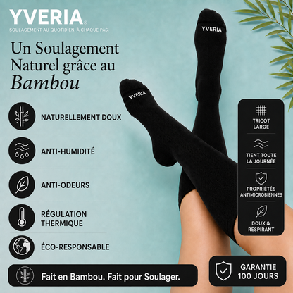 Yveria – Chaussettes de Compression, Fini les Jambes Lourdes
