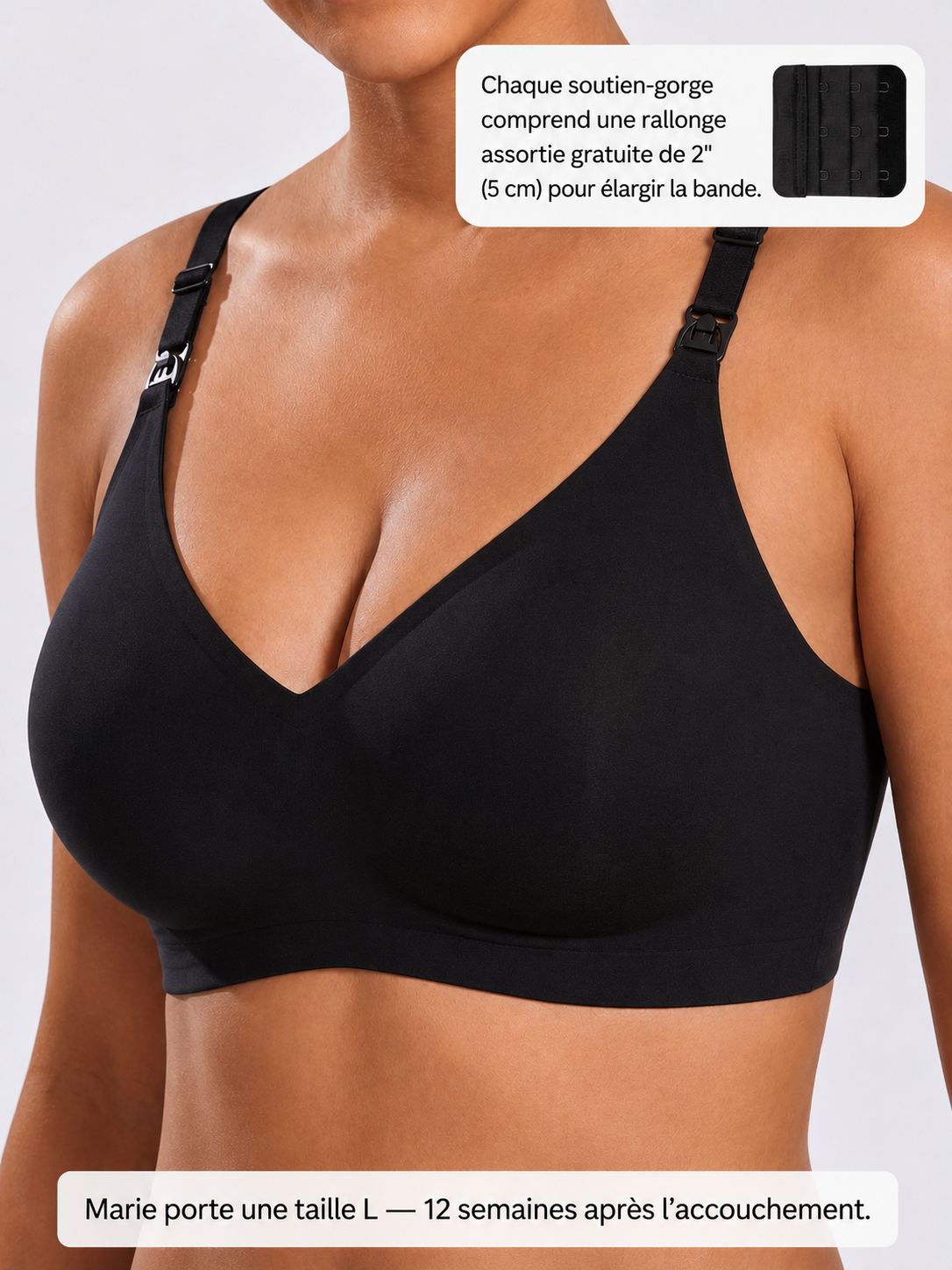 Yveria – Soutien-gorge d'Allaitement Seconde Peau, Ouverture Facile