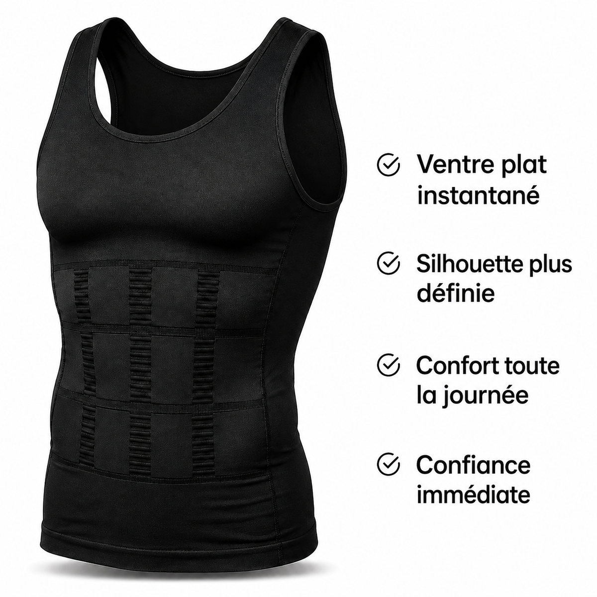 Yveria – Débardeur Compression, Ventre Plat Invisible