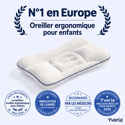 Yveria – Oreiller Orthopédique Enfant, Fini les Nuits Difficiles