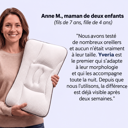 Yveria – Oreiller Orthopédique Enfant, Fini les Nuits Difficiles