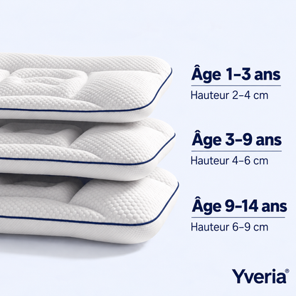 Yveria – Oreiller Orthopédique Enfant, Fini les Nuits Difficiles