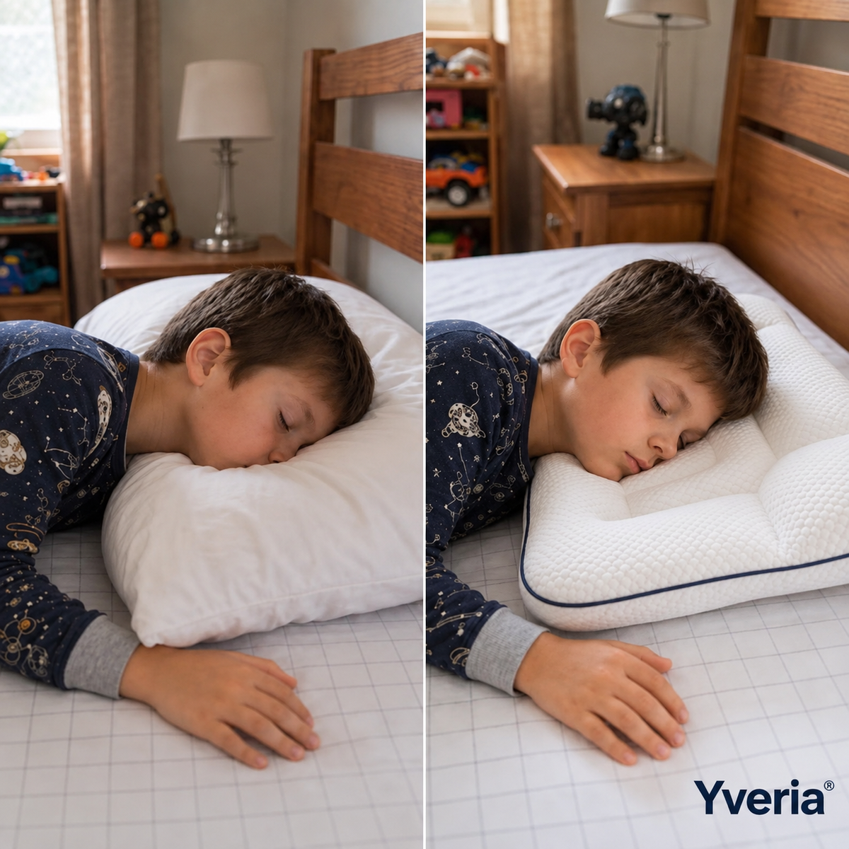 Yveria – Oreiller Orthopédique Enfant, Fini les Nuits Difficiles