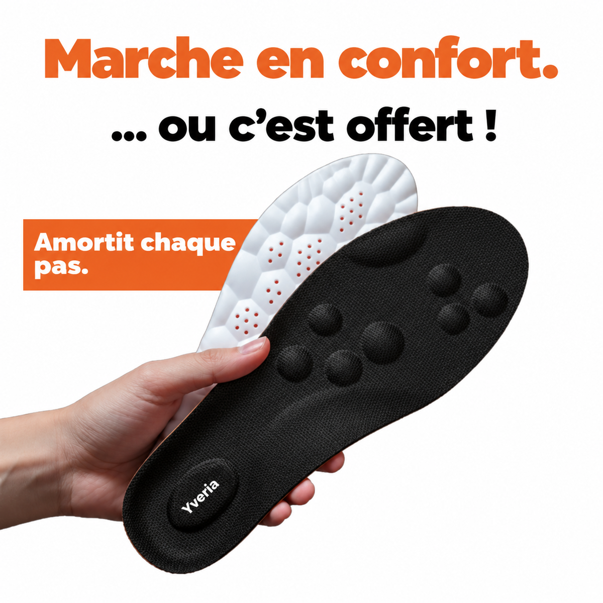 Yveria – Semelles Orthopédiques Massantes, Fini la Douleur aux Pieds