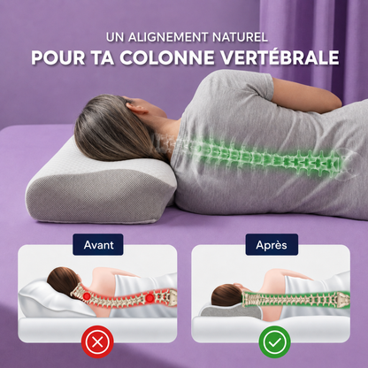 Yveria — L'Oreiller Cervical qui Élimine les Douleurs au Réveil