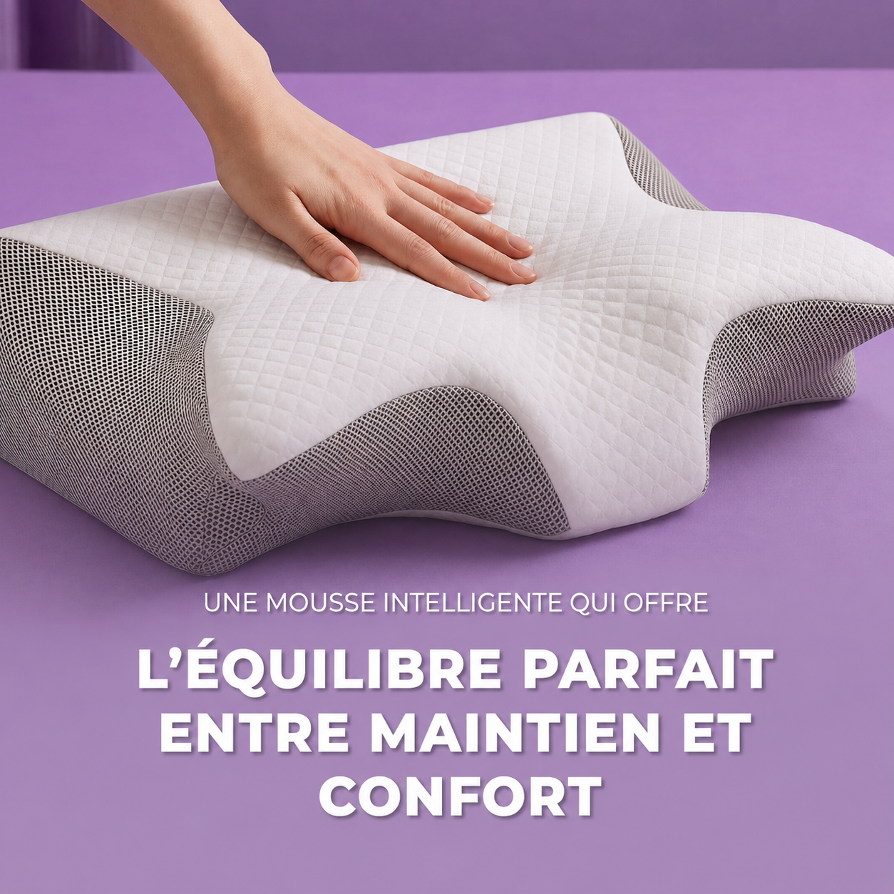 Yveria — L'Oreiller Cervical qui Élimine les Douleurs au Réveil
