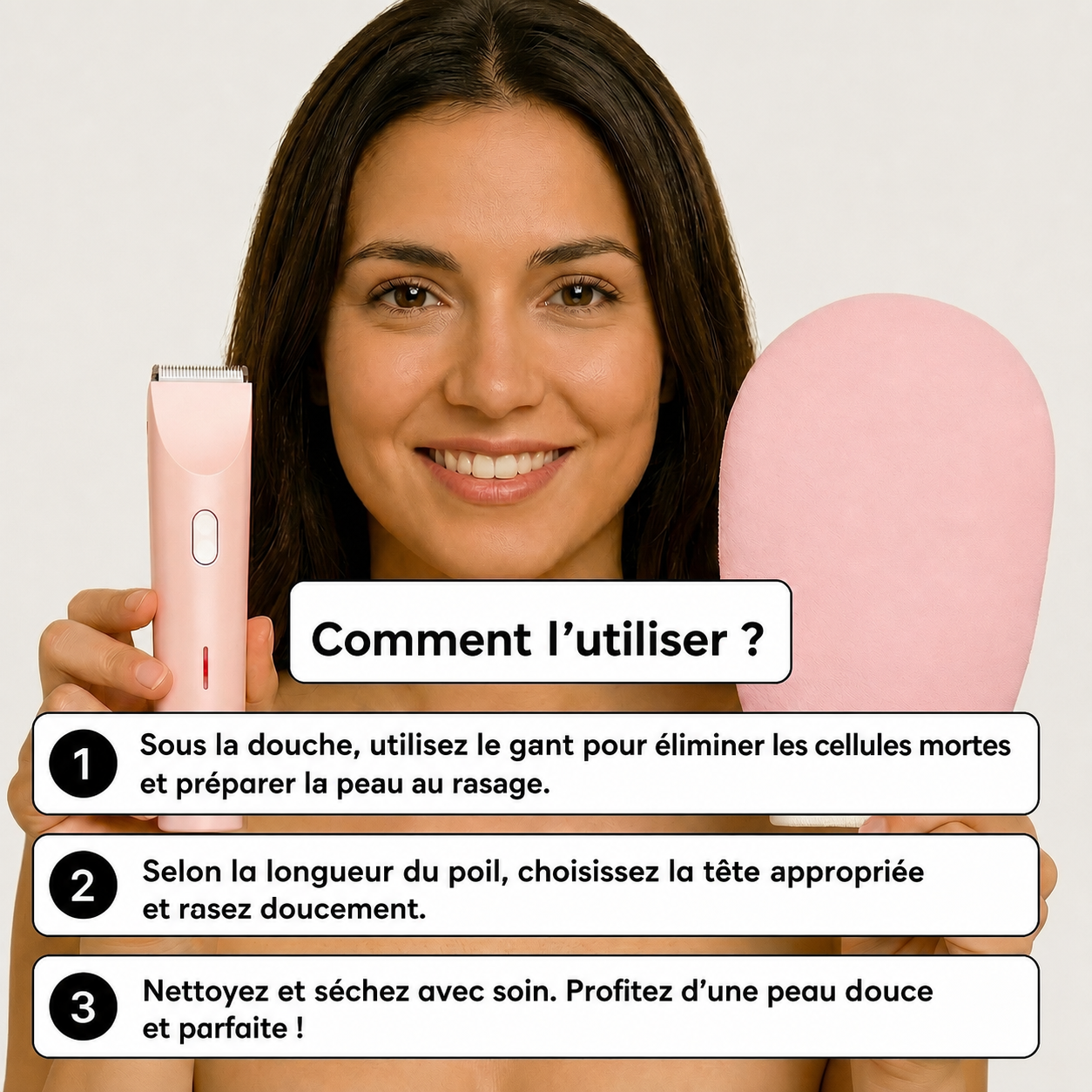 Yveria — Le Rasoir 2 en 1 Sans Coupures ni Irritations