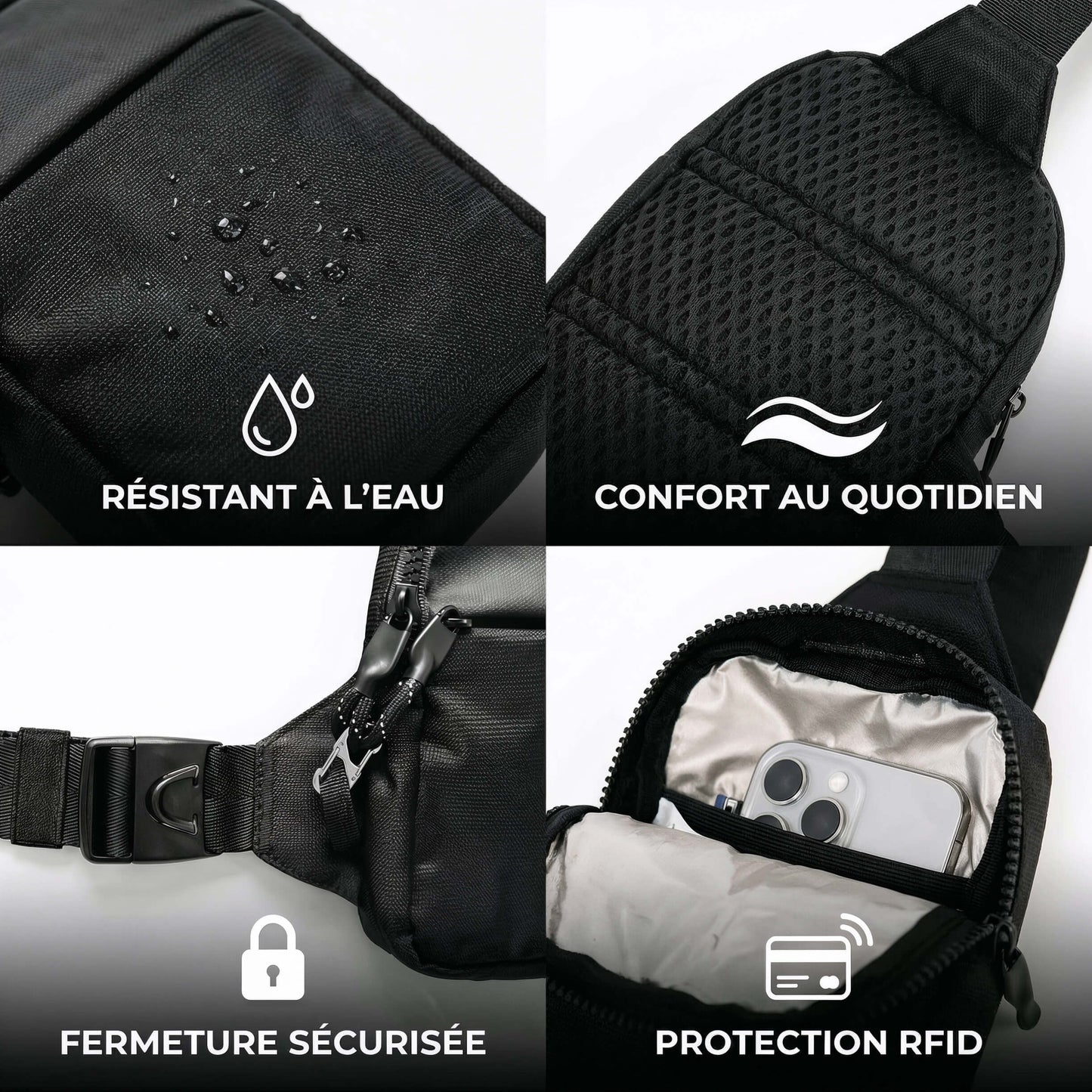 Yveria — Sacoche anti-vol pour voyager libre et sans stress
